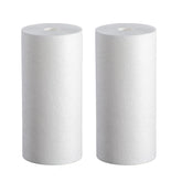 BLUEFLO 10-inch sediment filter 2-pack, front view, ready for standard housings