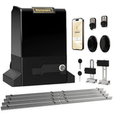 Blütezeit 1800lb gate opener front view for heavy-duty driveway access.