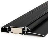 Blulu 36-inch aluminum exterior threshold, side view, showing rugged construction and weatherproof design.
