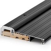 Blulu 36in aluminum exterior threshold front view shows durable weatherproof build
