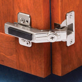 Blum Bi-Fold hinge pair with 60-degree opening for easy cabinet access.