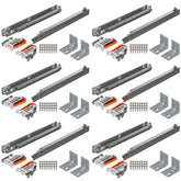 Blum Tandem Plus BLUMOTION concealed under-mount runners provide smooth, silent 21-inch extension.