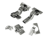 Blum Clip Top BLUMOTION hinges provide smooth 110-degree closing for frameless cabinets