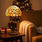 BMXKPO Tiffany lamp with stained-glass shade for vintage charm.