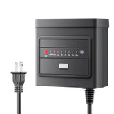 BN-LINK 60W outdoor transformer with dusk-to-dawn sensor powering landscape lighting.