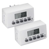 BN-LINK indoor digital timer outlet front view for space saving lamps and devices