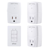 BN-LINK mini wireless wall-mount remote with 3-outlet setup for easy control.