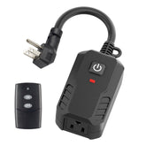 BN-LINK outdoor remote control outlet black for easy outdoor lighting control