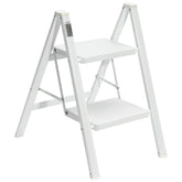 BOCOM 2-step ladder opened for use, showing stable, lightweight performance.