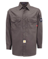 BOCOMAL FR shirts front view showing lightweight flame resistant fabric for hot work protection