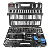 Boen 225pcs mechanic tool set in case for organized storage and quick access.