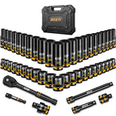 Boen 3/8 drive impact socket set SAE deep sockets for high-torque automotive use