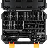 Boen 3/8-inch drive socket set with ratchet handle for automotive maintenance.