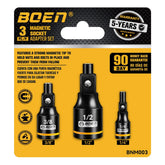 Boen magnetic socket extension set showing all sizes for versatile repairs