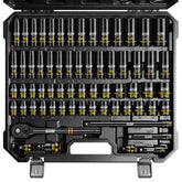 Boen socket set with case and ratchet for quick on-site organization.