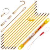 Boeray 11ft fiberglass fish tape kit ready for smooth conduit pulls.