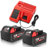 Boetpcr Milwaukee 18V battery 8Ah high-capacity for longer cordless use