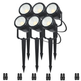 BOKELUNA six-pack low voltage landscape lights brighten walkways safely.