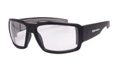 BOMBER BG101 safety glasses front view with clear lens for daily protection