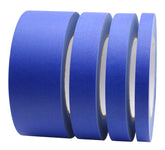 BOMEI PACK blue painters tape half-inch roll for precise masking on walls.