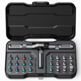 Bomivoi 24-in-1 screwdriver case keeps bits neatly organized for on-the-go repairs.