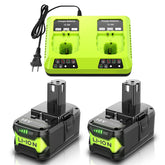 Bonacell 2-pack 18V battery for Ryobi extends tool runtime.