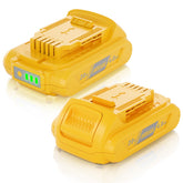 Bonacell 4Ah DeWalt battery front view shows compact design for extended tool life.