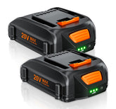 Bonadget WORX WA3525 front view battery showing compact 3.5Ah design for 20V tools.