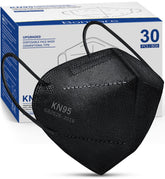 Boncare KN95 five-layer black mask with secure fit for daily wear