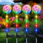 BONLION solar dandelion light flower design adds whimsical night ambiance to your garden