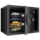 Bonsaii Safe Box front view highlights robust steel construction for secure valuables.