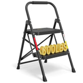 BONTEC 2-Step Ladder steel-frame for heavy-duty tasks