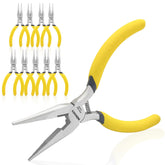 BOOSDEN 5in needle nose pliers with serrated jaws for secure grip in precise tasks