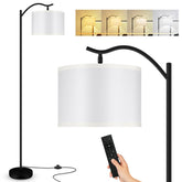 BoostArea arc floor lamp with remote control for easy lighting from the sofa