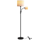 BoostArea floor lamp with beige shade providing soft ambient light for living rooms
