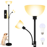 BoostArea floor lamp in black for living room, tall and cozy.