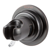BOPai suction shower holder front view on smooth tile for secure mounting.
