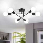 Bosceos modern Sputnik chandelier 6-light design for dining room illumination