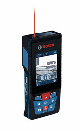Bosch GLM400CL digital viewfinder zoom helps locate the laser spot at distance.