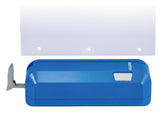 Bostitch EHP20 Blue front-loading hole punch for compact desk setup and easy usability.