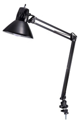 Bostitch VLF100 lamp mounted on desk clamp for versatile workspace lighting