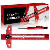 BOWEITI woodworkers Scriber 16 inch T-square for precise layout and marking.