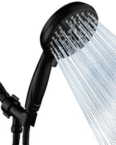 BOWGER Matt Black shower head delivering strong water flow for a modern bathroom