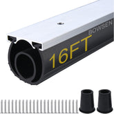 BOWSEN heavy-duty U+O ring bottom seal with aluminum track for durable weatherproofing.