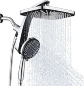 BOZYBO high-pressure rain shower head with 12-inch square coverage for immersive showers.