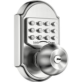 Bravex keyless entry keypad deadbolt front view shows durable 304 stainless steel and reliable security.