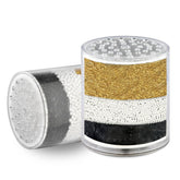 BRIGHT SHOWERS 2-Pack replacement cartridge with three-stage filtration improves water quality for skin and hair.