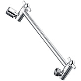 BRIGHT SHOWERS brass extension arm 10-inch, showcasing durable reach for rainfall or handheld setup.