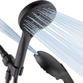 Bright Showers high pressure handheld head for a powerful rinse and easy maneuverability.