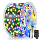 BrightChristmas 600 LED lights illuminate the house exterior for a festive outdoor display